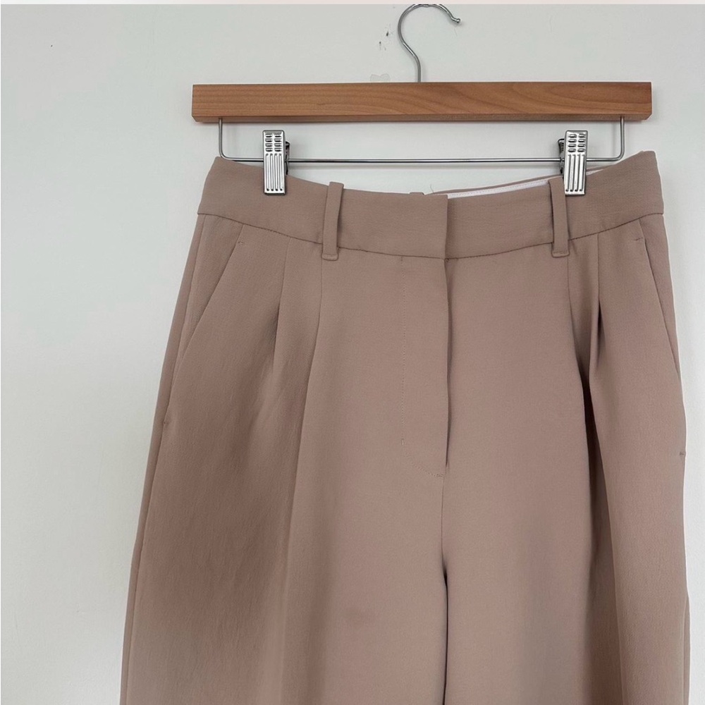 Wilfred Wide-Leg Pleated Pants in Mauve Taupe Crepette